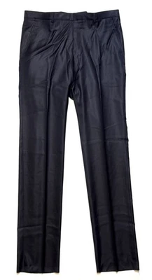New Gucci Men Navy Micro Design Wool Silk Formal Dress Pants IT 48, 221535 4240 - Image 1 of 4