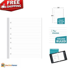 100gsm White Lined Filler Paper Pack for 7-Ring Binders - 100 Sheets