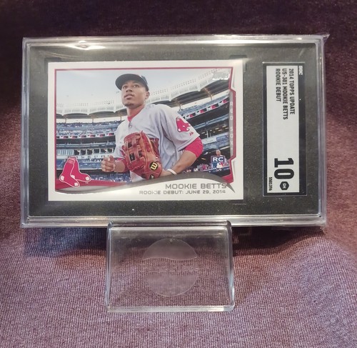 Topps 2014 Update Series Rookie Debut Mookie Betts RC US-301 Red Sox SGC 10