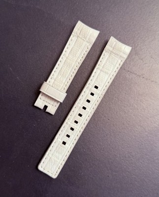 Zenith Defy 18-667 OEM Handmade White Crocodile Leather Replacement Strap 18mm