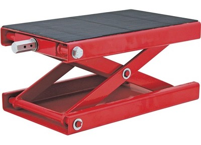 Extreme Max 5001.5044 1100 lb. Motorcycle Scissor Jack - Padded (9'' x 15-1/8'')