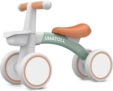 Baby Balance Bike 1 Year Old Toddler 4 Wheels Adjustable Seat First Bike