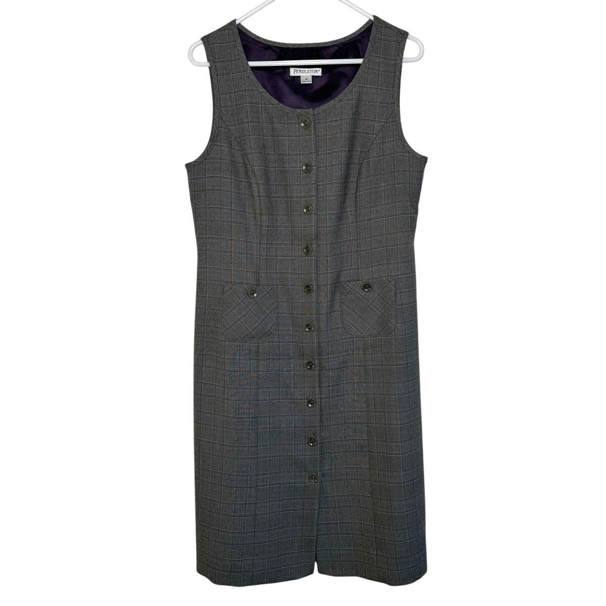 Pendleton Wool Button Front Jumper Dress Women’s … - image 1