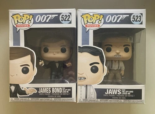 Funko Pop Movies 007 James Bond 522 And Jaws 523 The Spy Who Loved Me FiguresNew