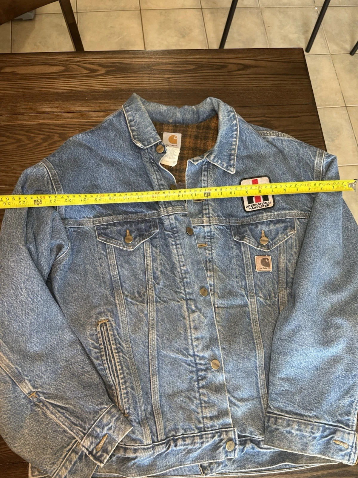 VINTAGE CARHARTT J11DST USA DENIM JACKET XL BLANKET LINED SCREAMING EAGLE π₯ - product detail image 7