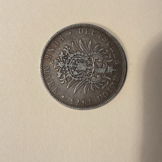 5 Mark Deutsches Reich 1875 Silbermünze Baden Großherzog Friedrich I. Adler