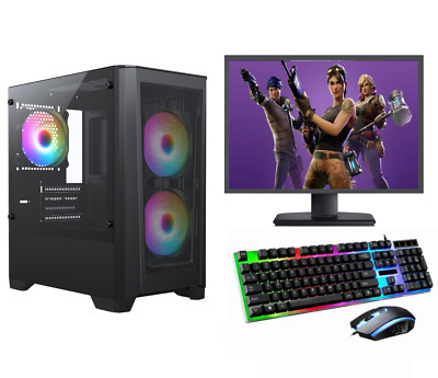 Schneller Gaming PC Computer Bundle Intel Quad Core i5 16GB 1TB Windows 10 2GB GT710 