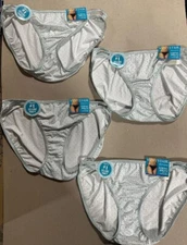 4 prs VANITY FAIR String Bikini ILLUMINATION 18108 Panty ATHENS Print Sz~ 8 / XL