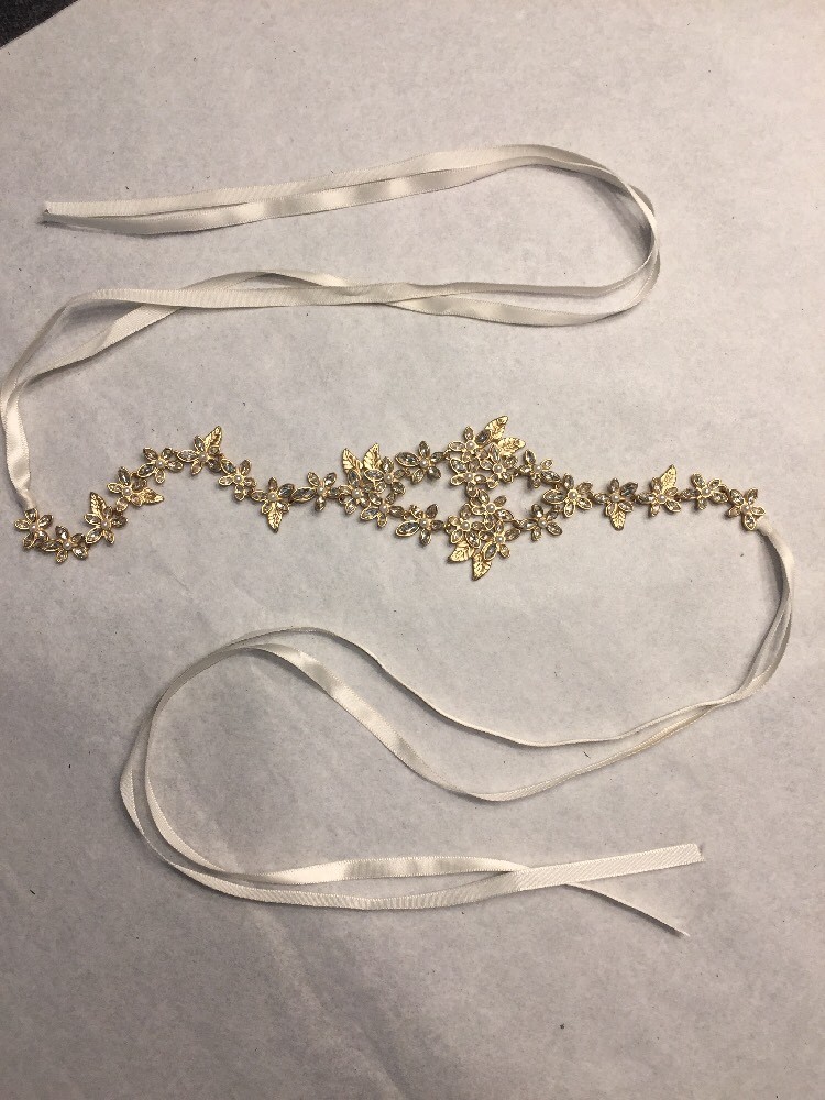 BHLDN Elizabeth Bower Gilt Amaranthus Halo Gold Flower  display picture 1
