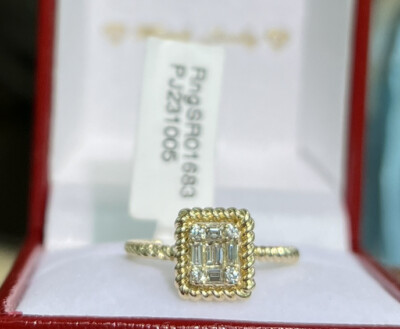 Gold Ring Engagement Ring $3000 14k Solid Yellow Gold Lady