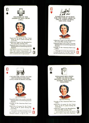 4 x Infokarten über Amerikanerin Clara Barton - S77