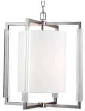 Feiss Fording 21" 3 Light Chandelier, Brushed Steel, F2927/3BS