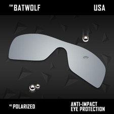 iROX Polarized Replacement Lenses for-Oakley Batwolf OO9101 - Silver