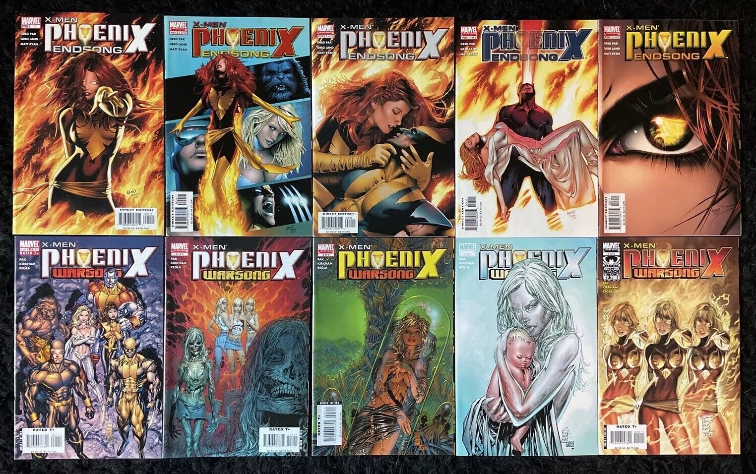 X-Men Phoenix Endsong (2005) & Warsong (2006) #1-5 COMPLETE SETS - Marvel Comics