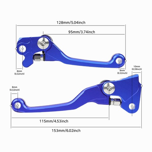 CNC Pivot Brake Clutch Levers For YAMAHA YZ125 YZ 250/F 2001-2007 YZ426F YZ450F - Picture 2 of 16