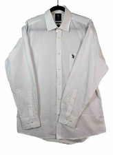 U.S. Polo Assn Men's L / 16 Shirt White Dress Button Up Cotton