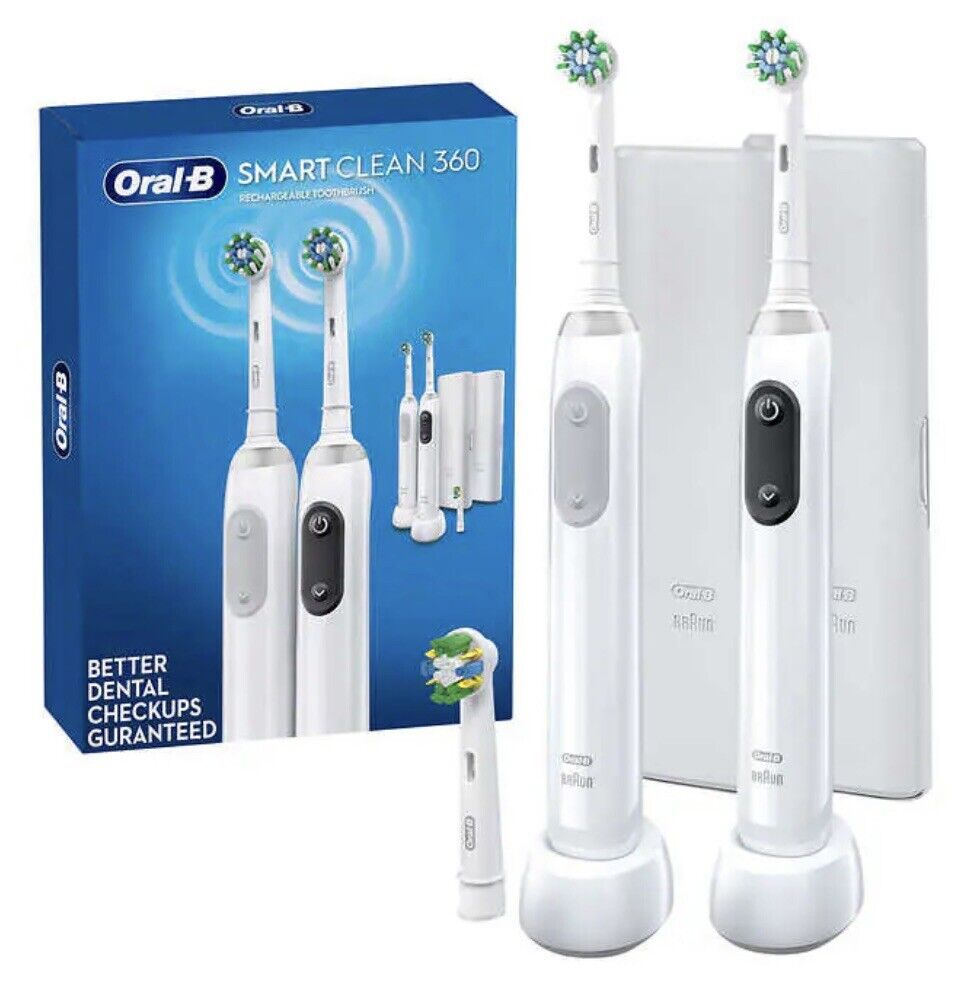 Oral-B Smart Clean 360 Rechargeable Toothbrush 2 Pack /Model Oral-B Smart Clean 360 Rechargeable Toothbrush 2 Pack /Model