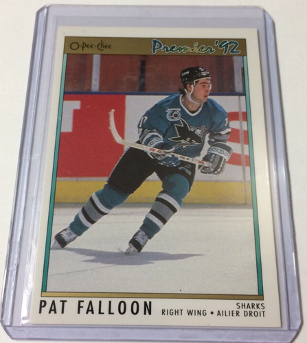 1992 O-PEE-CHEE PREMIER #56 PAT FALLOON - ROOKIE CARD - SAN JOSE SHARKS ...