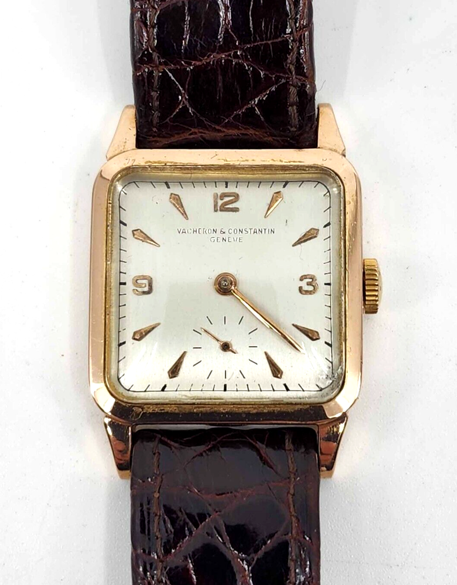 VINTAGE VACHERON CONSTANTIN 18K GOLD MENS WATCH CAL 458/3B SERVICED C852