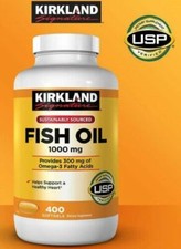Kirkland Signature Omega-3 Fish Oil 1000 mg 400 ct softgels vitamin supplement