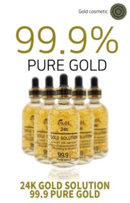 ekel 24K GOLD SOLUTION 美容液 99.9% 24K Gold Solution Luxury Ampoule 100ml Anti-Aging Moist