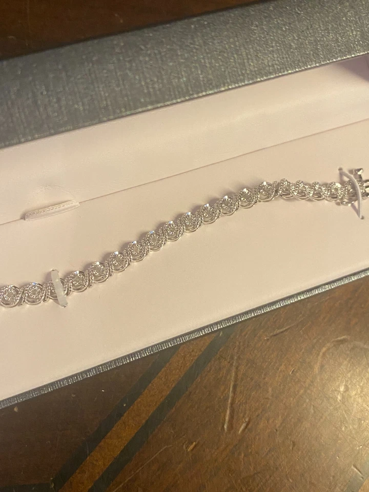 Kohl's Sterling Silver 7” Diamond Tennis Bracelet 1/2 Ct. T.W. - Image 3 of 4