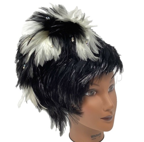 Deborah Rhodes Black Straw & Feather Accent Formal Hat With  display picture 3