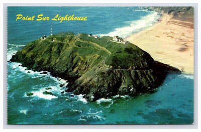 Postcard: CA Point Sur Lighthouse, Aerial View, Monterey, California - Unposted
