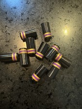 10-CUSTOM GOLF FERRULES Blk/purple/gold  1  TAPER TIP .355