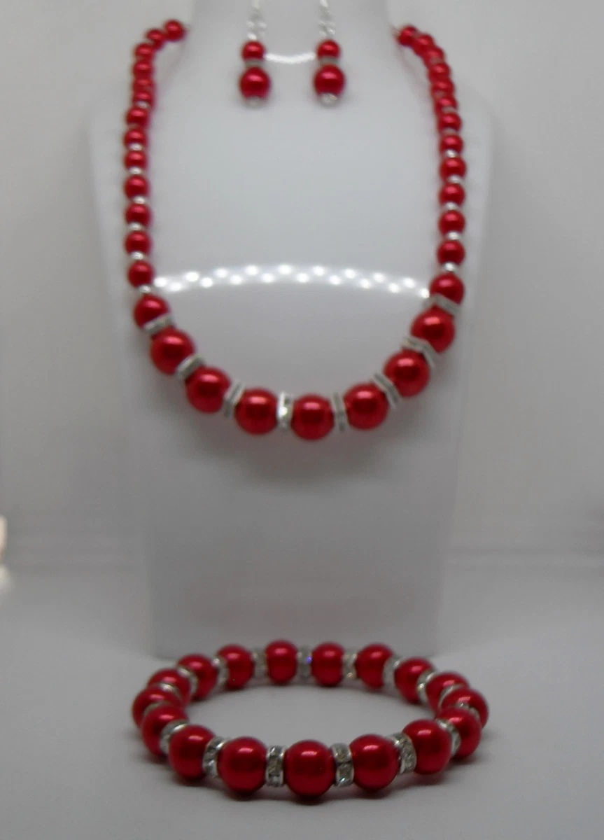 Red pearl jewellery outlet