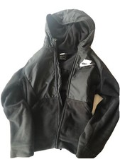 Nike Windrunner Sherpa Fleece Jacket Sweater Black Boys