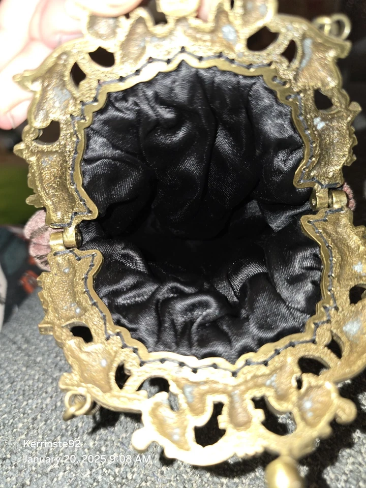 Сумочка розовая в стиле рококо викторианской эпохи 1800-х годов - Изображение 3 из 4