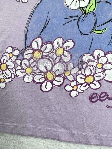 Disney Eeyore Love Me Love Me Not Womens XL 2 Sided Graphic T-Shirt Purple - Picture 6 of 9