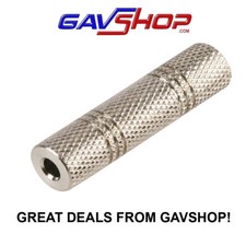 3.5mm Socket to 3.5mm Socket Coupler Adapter Plug Steel Body GAVSHOP CN02234