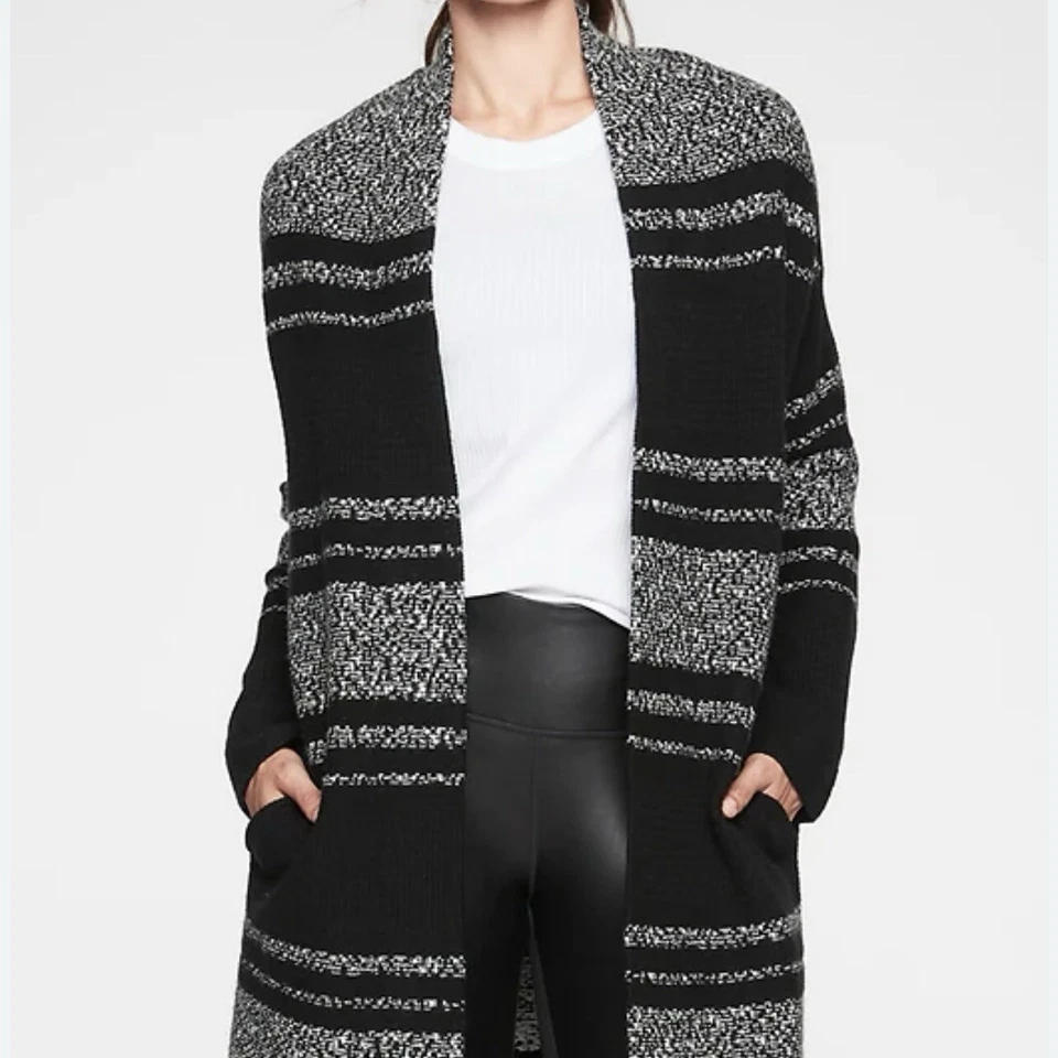 Suéter Athleta Lana Cachemira Punto Panorama Envolvente Mujer Talla XL Negro Foto 2 de 4