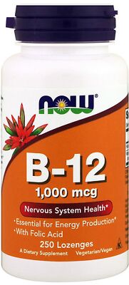 Now Foods B-12 1000 mcg- 250 Lutschtabletten (0,02 EUR/100 mg)