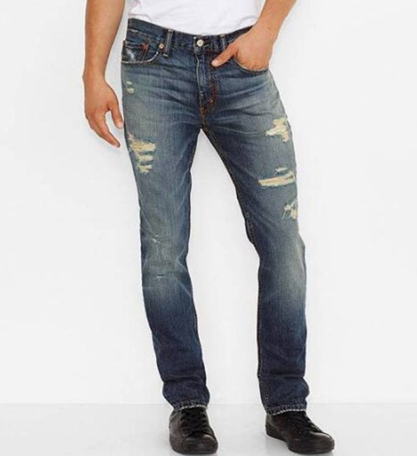 NWT Men's Levi's 511 Slim Fit Destroyed Denim Jeans 04511-1659