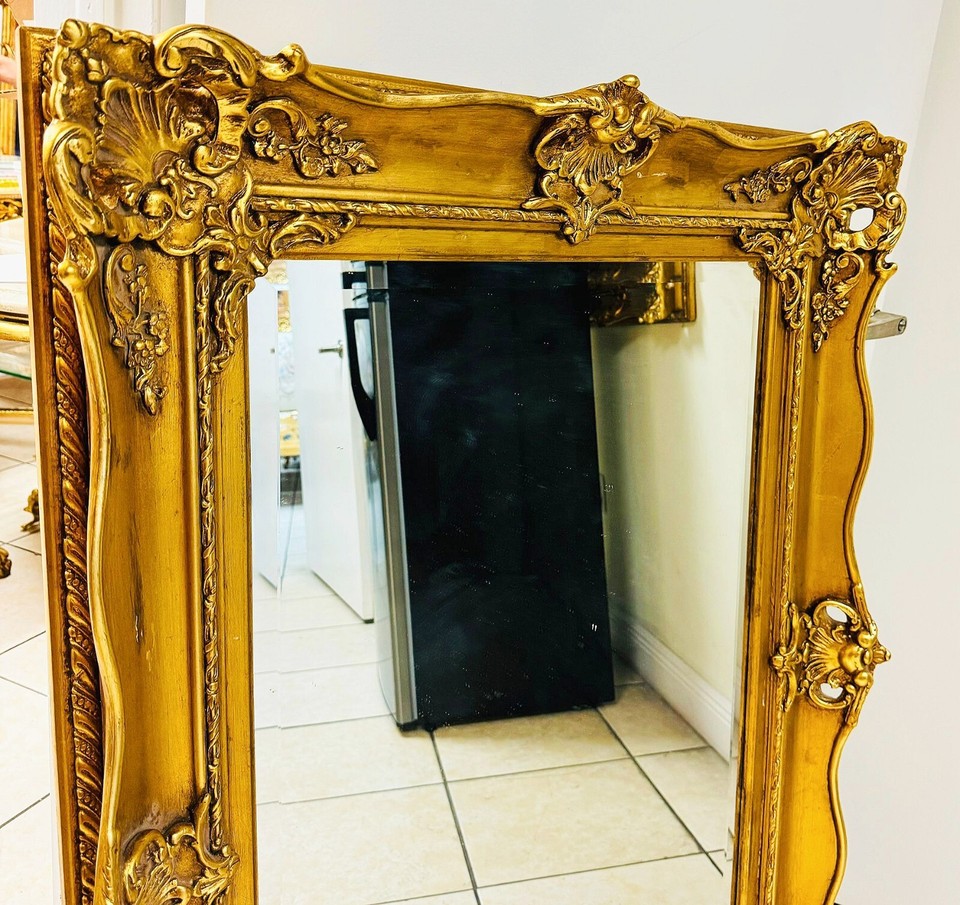 French Style Vintage Gold Wall Mirror Baroque Mirror eBay