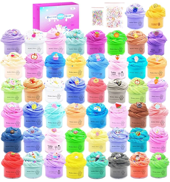 50 PACK Butter Slime Kit Super Soft Non Sticky Scented Premade Party Favor  Gifts