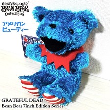 Grateful Dead Bean Bear American Beauty Plush Toy Doll Blue 7inches Japan