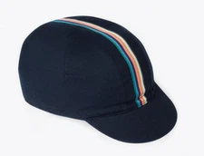 Paul Smith Cycling Cap Hat Artists Stripe Navy  One Size Unisex Bike New Tag $90