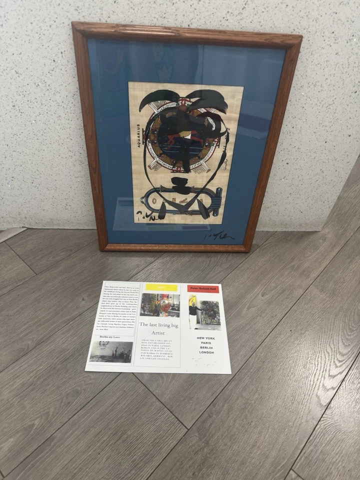 PETER KEIL - OBRAS DE ARTE DE CALIDAD RARA. Acuario. "Enmarcado 16x20""". Suspirado dos veces Foto 2 de 4