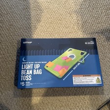 Light Up Bean Bag Toss With LED Glow For Backyard Games.