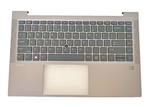HP ZBook 14 G7 G8 Firefly OEM Backlit ESP Keyboard Palmrest Top Cover M07090-071 - Afbeelding 1 van 2