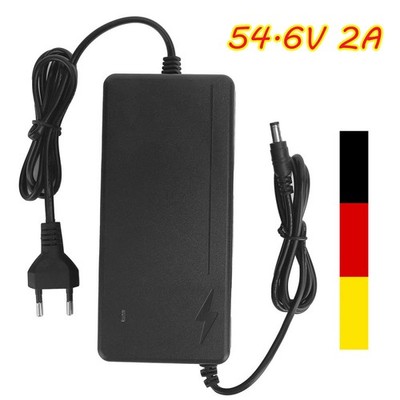 54,6V 2A Ladegerät für 48V Lithium-Ionen (Li-Ion) E-Bike-Batterien 5,5x2,1/2,5mm