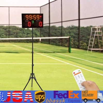 Electronic Basketball Scoreboard with Buzzer, Digital Scoreboard with Remote