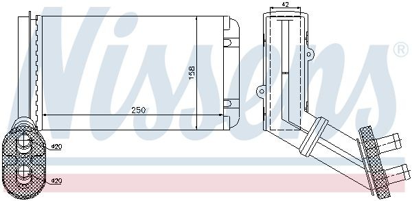 Nissens 73972 WäRmetauscher, Innenraumheizung Vorne FüR Ford Seat VW-image