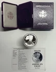 1993-P American Silver Eagle Proof 1 Troy oz .999 Fine Silver Coin in box w/COA