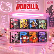 2026 McDonald's Hello Kitty Godzilla COMPLETE SET 1-8 Happy Meal Toys Sanrio NEW