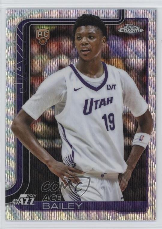2025-26 Topps Chrome Wave Refractor Ace Bailey #255 14ql